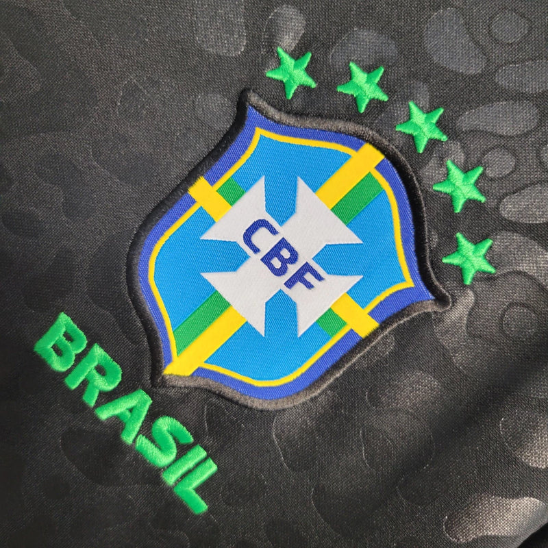 Camisa Brasil 2022/23 Torcedor Masculina Preta